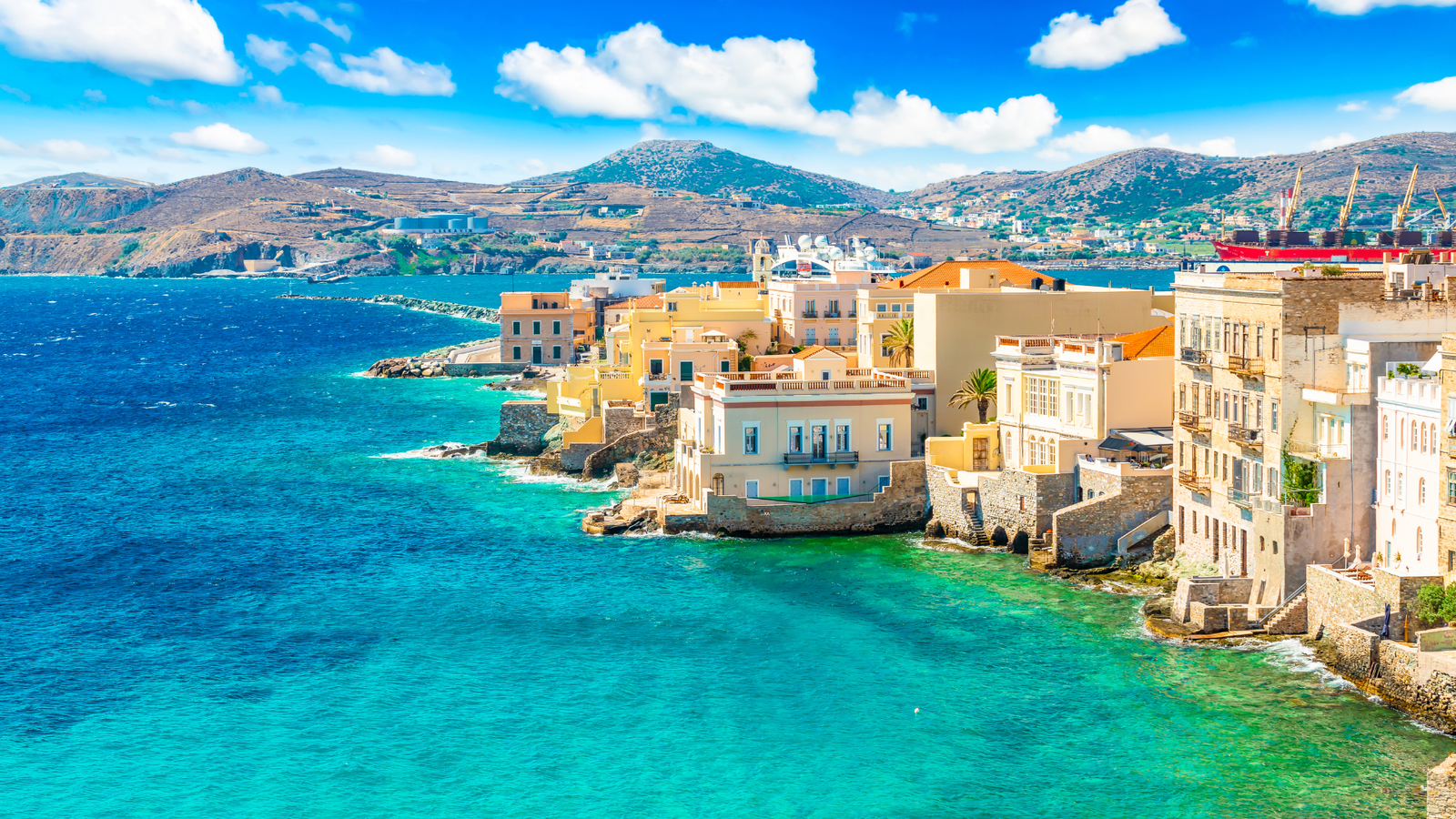 Greek coastline and landscape
